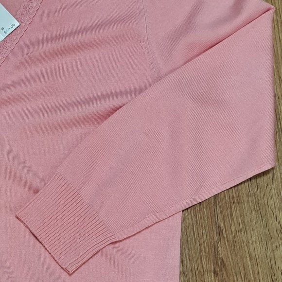 Harold Pink Silk Blend Misses Sweater - Size Medium NWT - Picture 6 of 7